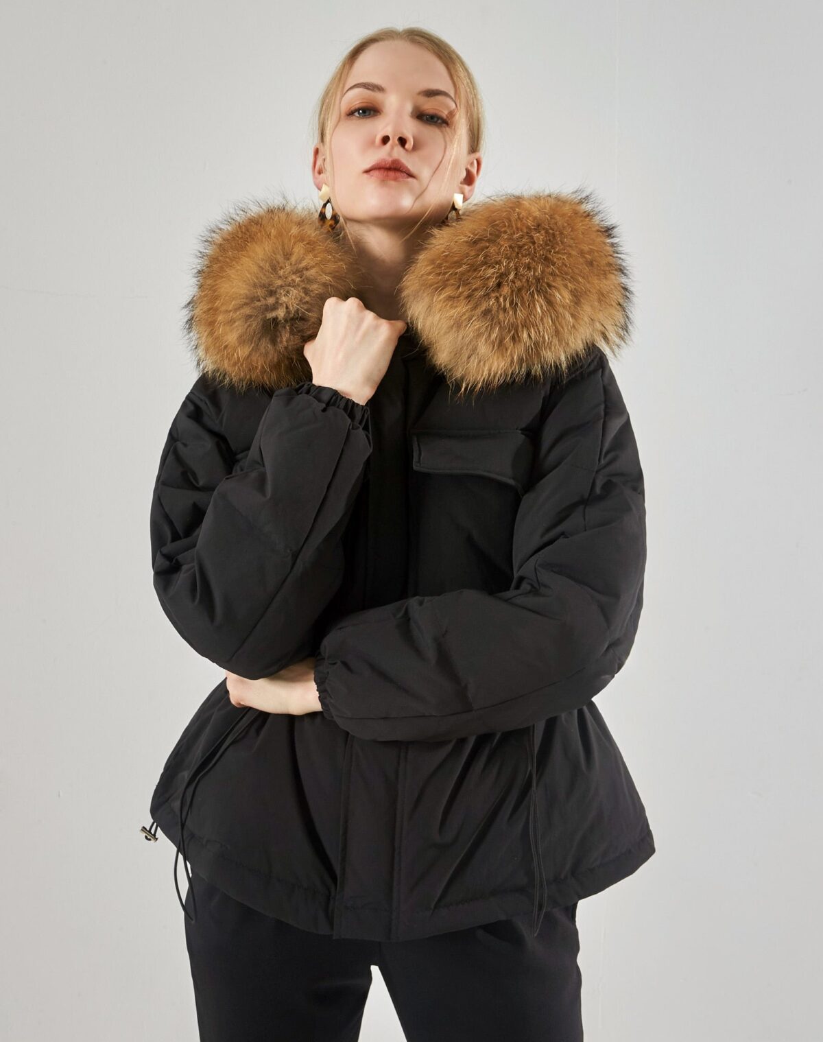 Short sales parka coat