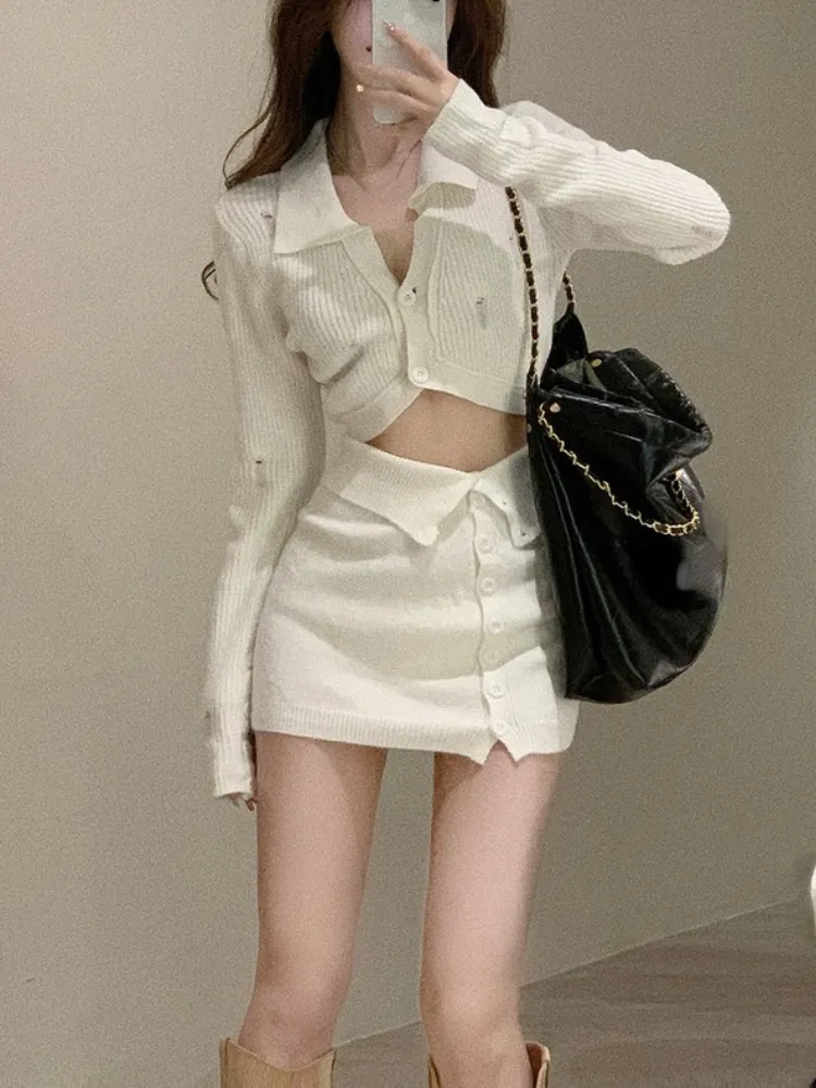 Cardigan and sales skirt set