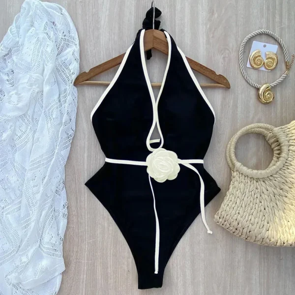 Salima's Halter Neck One Piece Swimsuit