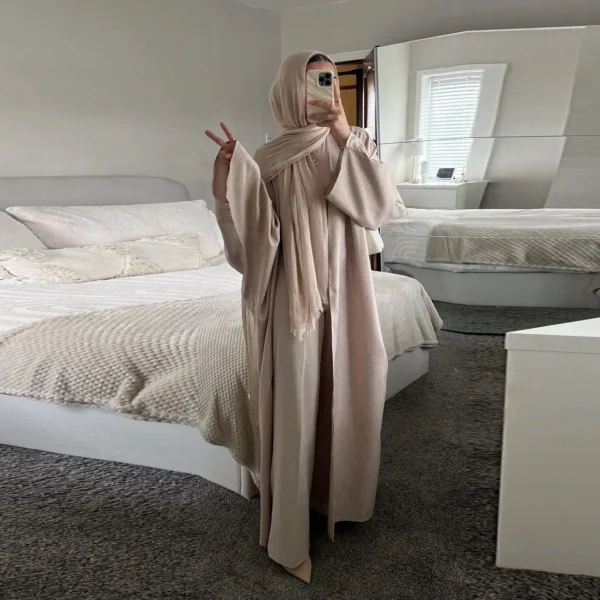 Plain Moroc Open Abaya