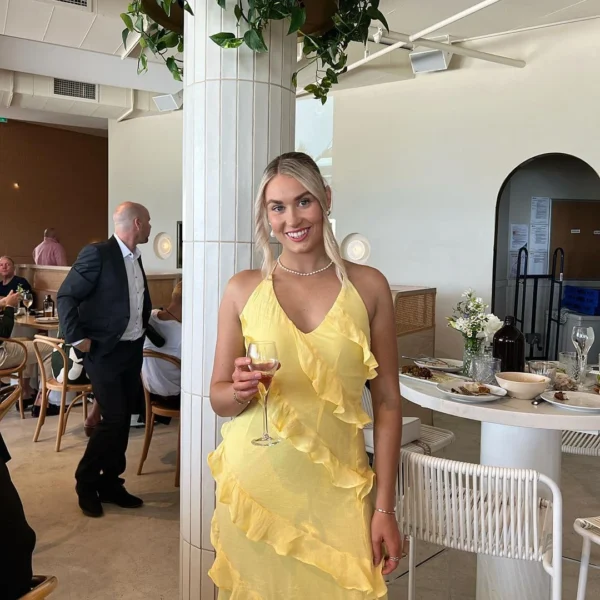Yellow Backless Maxi Dress